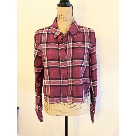 Vans Purple Plaid Button Up Size Medium NWT - Picture 1 of 4